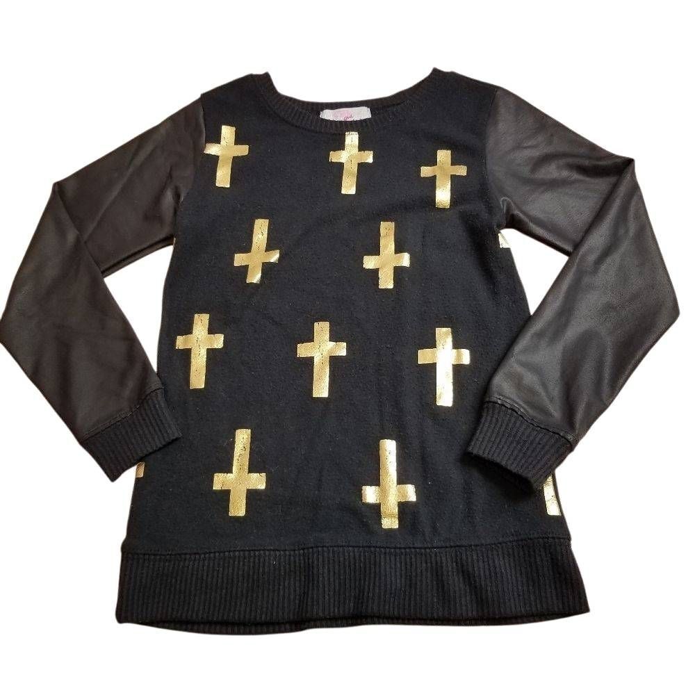 GB girls longsleeve gold cross shirt 6/7